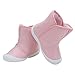 Kuner Baby Girls PU Leather Faux Fleece Rubber Soles Outdoor Warm Snow Boots (14.5cm(18-24months), Pink)