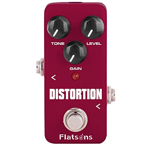 Flatsons Guitar Effect Pedal Mini Effect Processor Fully Analog Circuit Universal for Guitar and Bass (Distortion)