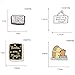 Cute Enamel Lapel Pins Sets Cartoon Animal Plant Fruits Foods Brooches Pin Badges for Clothing Bags Backpacks Jackets Hat DIY (Hedgehog reading books Set of 4)