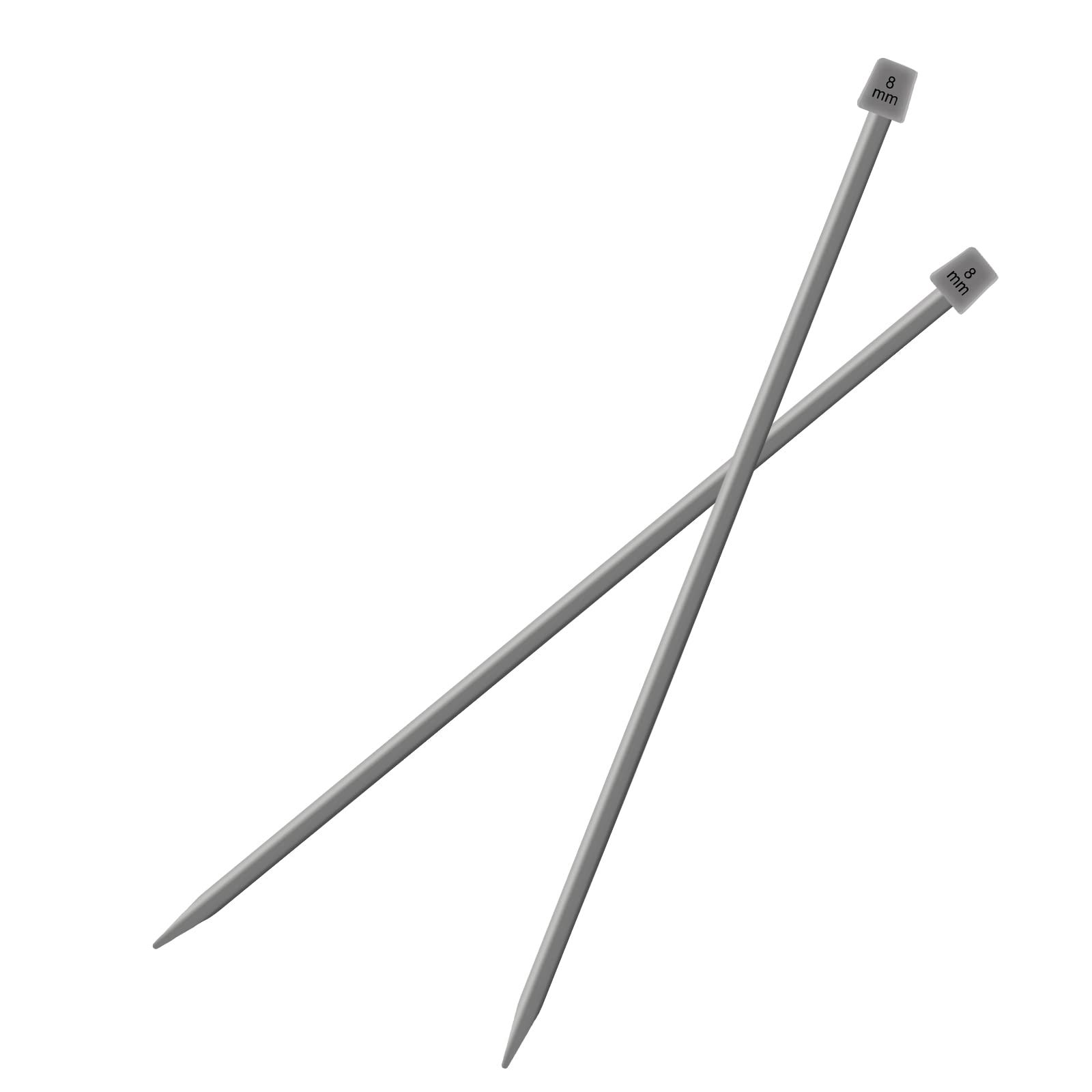 Vogueing Tool Single Pointed Knitting Needles 2Pcs/Set 35CM Long Knitting Needles Sets Aluminium Classic Knitting Pins for Handmade Weave DIY Tools(8MM)