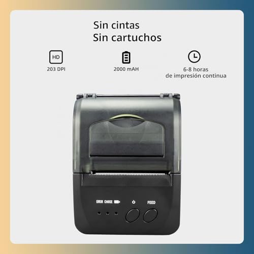 NetumScan Wireless Bluetooth Thermal Printer 2 Inch 58mm Mini USB POS Printer for Retail Restaurant Compatible with Android/iOS/PC/Windows NS1809DD