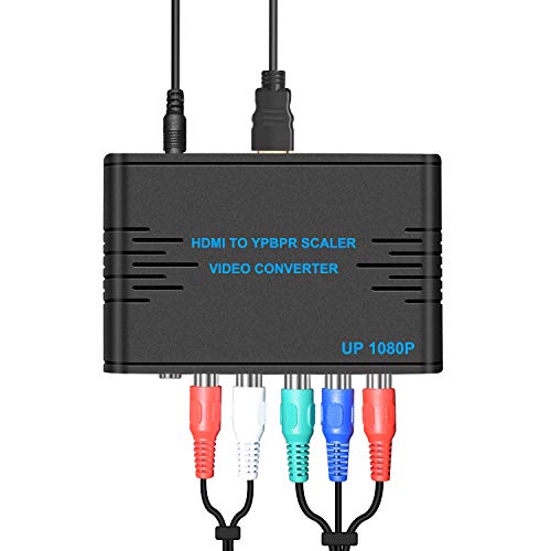 HDMI to YPbPr, HDMI to Component Converter Coaxial and R/L Audio Output, HDMI to RGB Converter Support 1080P@60Hz for DVD PSP Xbox 360 PS2 Nintendo HDTV Monitor