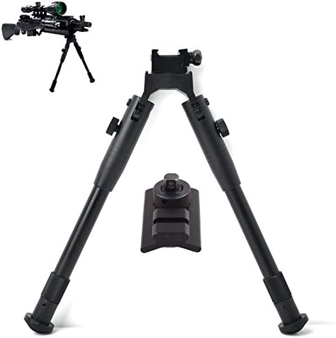 9" Tactical Bipod Foldable with Picatinny Rail + Swivel Stud Mount for Air Gun