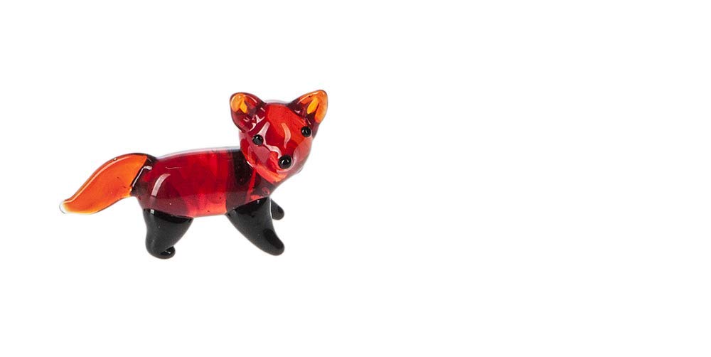 Photo 1 of Miniature Glass Fox Figure - By Ganz