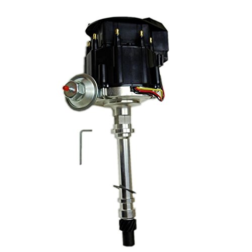 Black Cap Complete HEI Distributor 65k Volt Ignition Coil For Chevy V8 305 350 454 SBC BBC - Thumbnail 4
