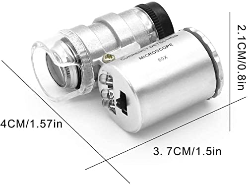 Diamond Tester Pen＋60X Mini LED Magnifying,High Accuracy Jewelry Diamond Tester Tool,Environmental Protection 9V Battery,Professional Diamond Selector for Novice&Expert,Thermal Conductivity Meter