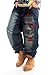 Easy Men's Boy Hip-hop Floral Distressed Plus Size Baggy Jean Long Pants