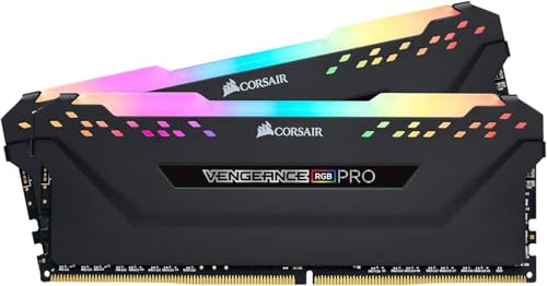 Corsair Vengeance RGB PRO DDR4 RAM 32GB (2x16GB) Bis zu 3200MHz CL16 AMD Intel XMP 2.0 iCUE Kompatibler Computerspeicher – Schwarz (CMW32GX4M2E3200C16