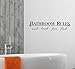 Lchen Bathroom Rules PVC Wall Sticker Decal Home Decoration Decor Removable