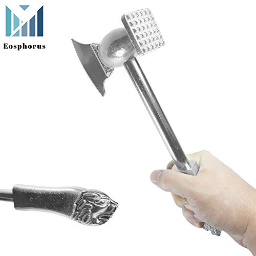 All-Metal Dual-Sided Hatchet Meat Tenderizer Cleaver Bones Breaker