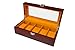Easby Manor Watch Case 5 Slot Beautiful Cherry Wood Watch Box for Men Watch Box Display Case Plush All Size Apricot Pillow Watch Organizer