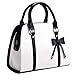 COOFIT Lady Handbag Little Bow Leisure Top-Handle Bags Shoulder Bag Purses and Handbags(White)
