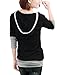 Allegra K Women Long Sleeve Drawstring Hoodie Hooded Sweatshirts Tunic Tops