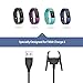 Cablor Fitbit Charge 2 Charger, 2 PCS Replacement USB Charging Charger Cables for Fitbit Charge 2 with Cable Cradle Dock Adapter for Fitbit Charge 2 Smart Watch(Black,55cm)