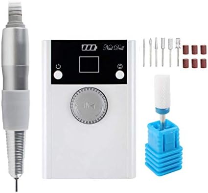 Luxury Electric Nail Drill Machine 40000rpm,Portable and rechargeable LCD Display 80W Safe And Durable Manicure Tools For Beauty Salons/Family,11.6x8x2.5cm
