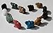 We pay your sales tax Set of 12 Lucky Gemstone Elephants Statues Feng Shui Figurine Home Decor Gift