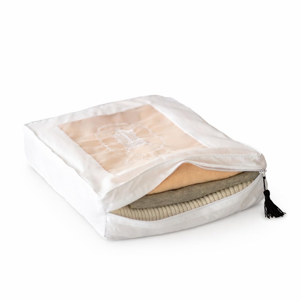 Total Wardrobe Care Cashmere Storage Bag Organiser. Anti-Moth, Breathable, Soft, Zipped Storage Bag To Protect Your Clothes From Dust, Moths And Damage, Ideal For Wardrobe Storage And Travelling