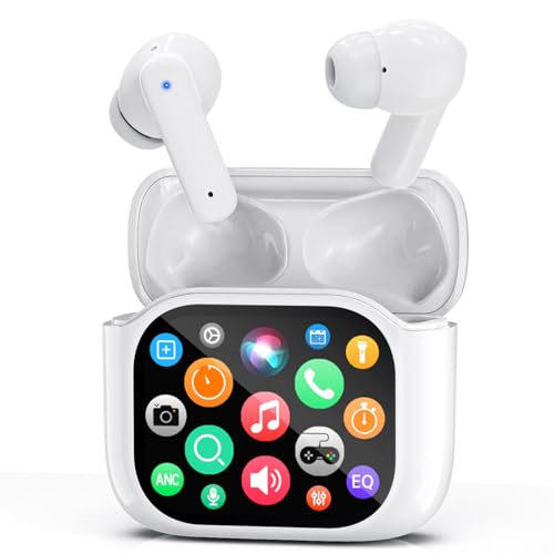 AI Auriculares Traductor en Tiempo Real: 156 Idiomas Traductor Instantáneo 3en1 – Pantalla Táctil LCD - Aislamiento Ruido In-Ear - Asistente IA Control Remoto Fotos – Viajes Negocios Estudio Reuniones