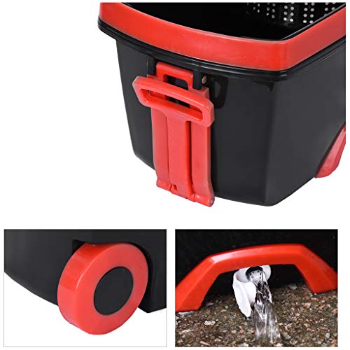 Spin Mop and Bucket System-360° Self Wringing Spinning Mop with Stackable Bucket Hardwood Floor Cleaner On Wheels and 1 Machine Washable Microfiber Mop Heads - Easy to use and Store - Thumbnail 3
