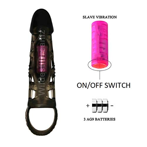 Vi+brating Male Extension Condom Couple Toys
