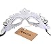 Coxeer Laser Cut Metal Lady Masquerade Halloween Mardi Gras Party Mask (Silver & Black)