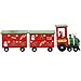 Shanghai Pioneer Effort Arts&Crafts Co.,Ltd 17.5 Inch Wooden Train with Hand Painted Santa Claus and 24 Drawers to Fill Candy or Small Gifts
