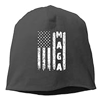 Eleanore Charles Make America Great Again MAGA Beanie Cap Winter Warm Knit Skull Hat for Men Women Black