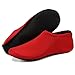 WQINSHOE Unisex Barefoot Water Skin Shoes Aqua Socks Anti-Slip Durable Sole Shoes for Aerobics Exercise Beach Swim Yoga-RED M