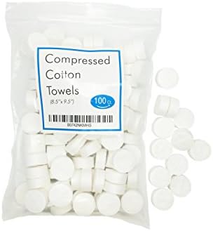 Disposable Coin Towels || Compressed Cotton Towels That Expand With Water || 100 Pack Of Disposable Coin Towels || Magically Expand To 8.5” x 9.5” |