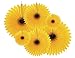 6-Piece Sunflower Theme Decorations Tissue Paper Fan Party Supplies Perfect for Classroom Baby Shower Wedding Birthday Backdrop Garland (Two 24 inch, Two 16 inch, Two 9.5 inch.)