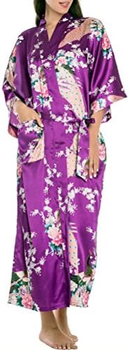 Meiruian Fashion Women's Sexy Robes Yukata Satin Nightwear Long Style CL-WQ09