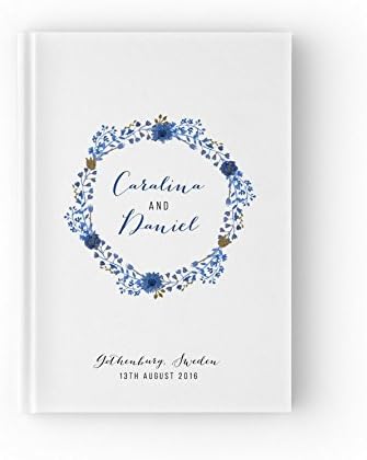 Navy and White Wedding Guest Book, Navy Wedding Guest Book White, White Guest Book, Wedding Guestbook