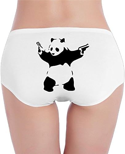 Wally Women's Panda Guns Low-Rise Cotton Bikini Brief Panties Underwear M