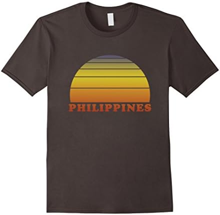 Mens Philippines Retro Vintage T Shirt 70s Throwback Surf Tee 2XL Asphalt