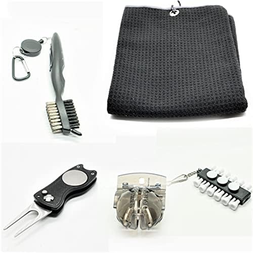 ADVANTAGE-YOU Golf Tool Kit – Microfiber Towel, Divot Repair Tool, Golf Club Brush, Golf Ball Marker, & Pack of 12 Golf Tees with 3 Markers ADVANTAGE-YOU Golf Tool Kit – Microfiber Towel, Divot Repair Tool, Golf Club Brush, Golf Ball Marker, & Pack of 12 Golf Tees with 3 Markers