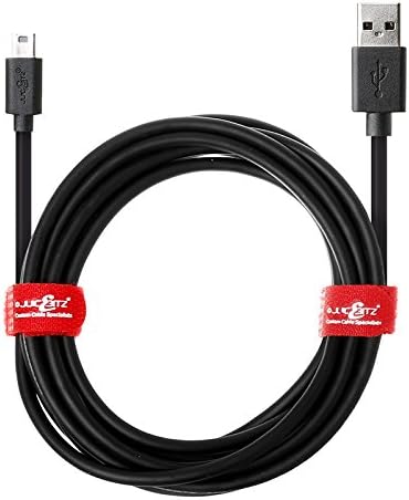 JuicEBitz 4m USB A to MINI B 22AWG Fast Data Charger Cable Lead compatible with DashCam/SatNav inc. NextBase 522/512GW