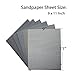 24pcs Wet Dry Sandpaper, 9 x 11 Inch Assorted Sandpaper Sheets 400 600 1000 1200 1500 3000 Grit for Automotive Sanding, Metal Polishing, Wood by BAISDY