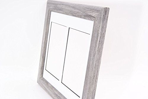 CreativePF- 6 Opening Glass Face Driftwood Picture Frame to Hold 5 by 7 inch Photographs Including 10x36-inch White Mat Collage