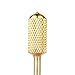 Makartt Professional Carbide Nail Drill Bit Electric Nail File Art Tools 3 32 Coarse Dome Round Gold