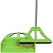 WISP Broom and Dustpan Set for Home, Pet Hair Remover for Carpet, Indoor Outdoor Telescoping Broom Household Cleaning Set, Easy Wall Storage, 52'' Adjustable Handle 3-Piece Patented WISPsystem, Green