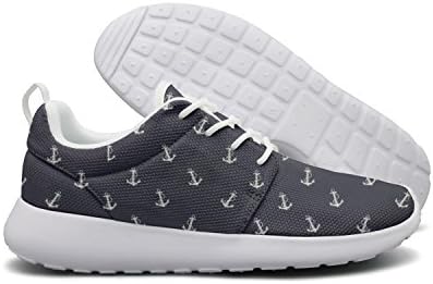 Saerg Bearry Women's Anchor Pattern Lightweight Mesh Running Shoes Print Sneakers