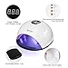 Beyooda Nail Lamp Professional LED UV Nail Dryer for Gel Polish, Smart Auto-sensing with 4 Timer Setting, LCD Display, Memory and Pause Timer Function, White