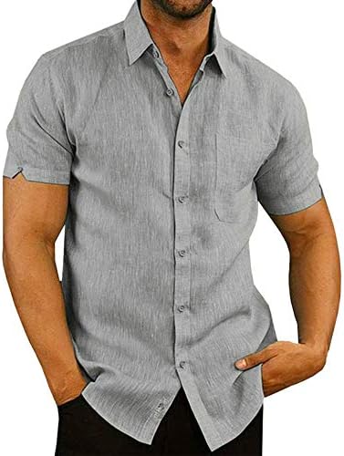 Modase Fashion Casual Short Sleeve Cotton T Shirts Cotton Shirts Round Neck Tops