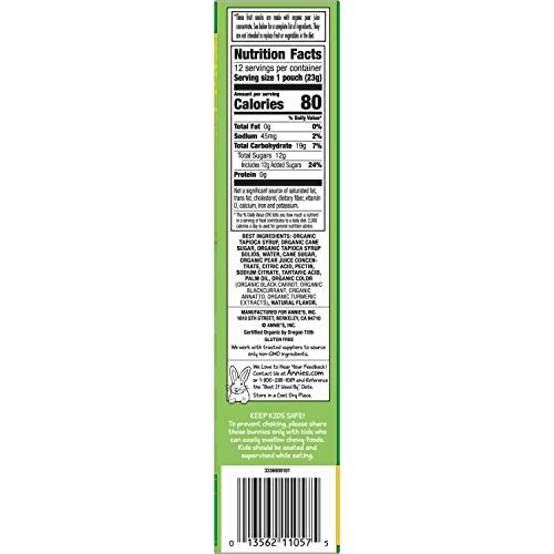 Annie's Sour Bunnies Bunny Fruit Snacks, 12 ct, 9.6 oz - Thumbnail 4