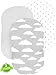 BaeBae Goods Premium Bassinet Fitted Sheet Set - 4 Pack 100% Jersey Knit - Grey and White - Chevron Pattern - Standard Size Oval or Halo Bassinet Pads