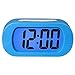 ZHPUAT Colorful Light Digital Alarm Clock with Snooze, Simple Setting, Progressive Alarm, Battery Operated, Shockproof, The Ideal Gift Clock for Kids & Convenient for Travel (Blue)