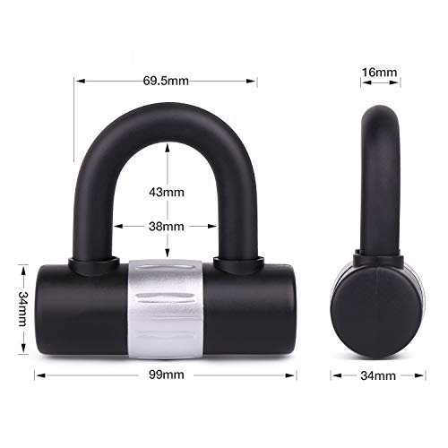 Heavy Duty Chain Lock, with ULock, Chain120cm Length x 12mm Dia,Made of Manganese Steel, Non