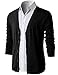 H2H Mens Casual Solid Color Button Dwon V Neck Knit Cardigan Sweater Black US S/Asia M (CMOCAL012)