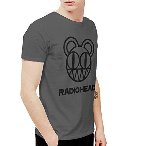Rebecca-P Mens Funny Radiohead Logo Tees and Washed Denim Hat Casquette XXL Deep Heather