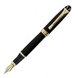 Jinhao 450 Black with Golden 18kgp Broad Nib Medium